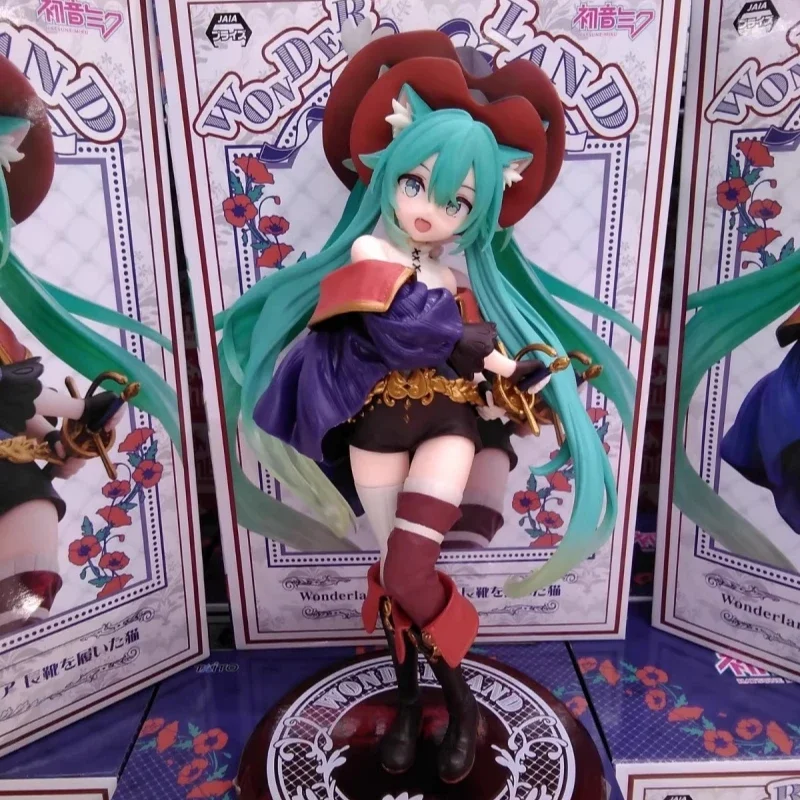 Genuine Spot Miku Figure Fairy Tale Paradise Hatsune Miku Piapro Miku Puss In Boots Cute Model Doll Desktop Decoration Model Toy