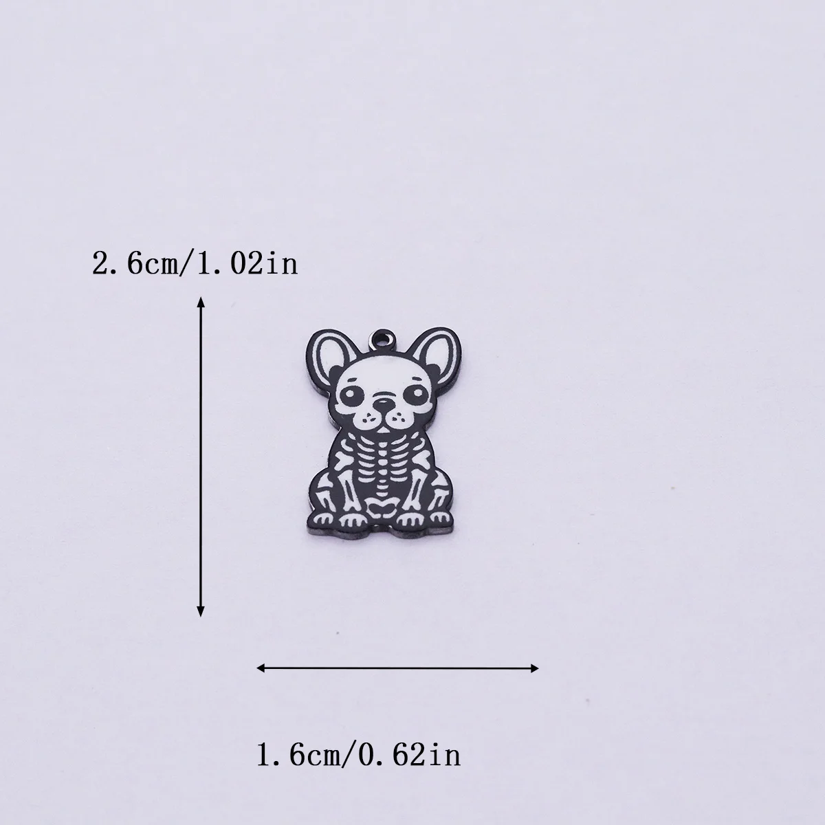 2pcs French Bulldog Skeleton Charms For DIY Jewelry Making Earrings Pendant Necklace Keychain Bracelet Accessories Supplies