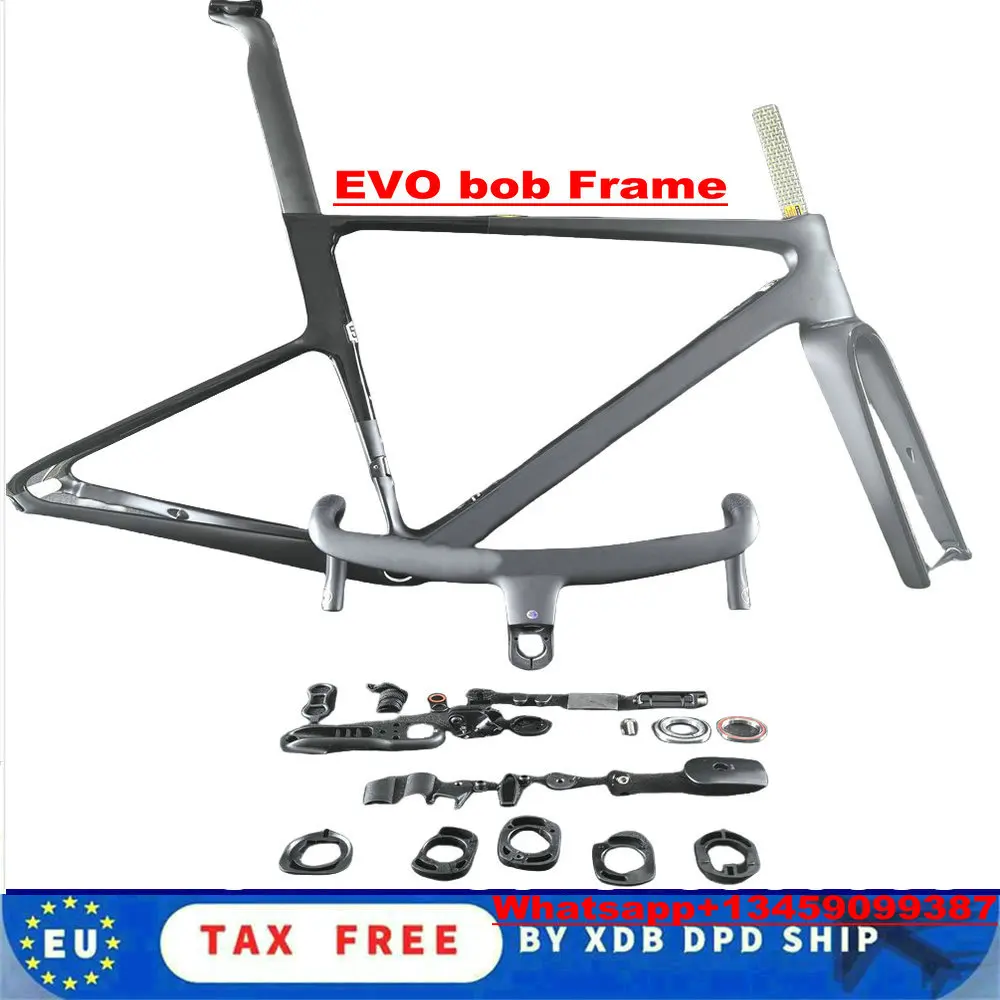 

Light Weight EVO Bicycle Frame Road Bike Frameset T1100 Disc Brake Disk With Handlebar XDB shipping Available