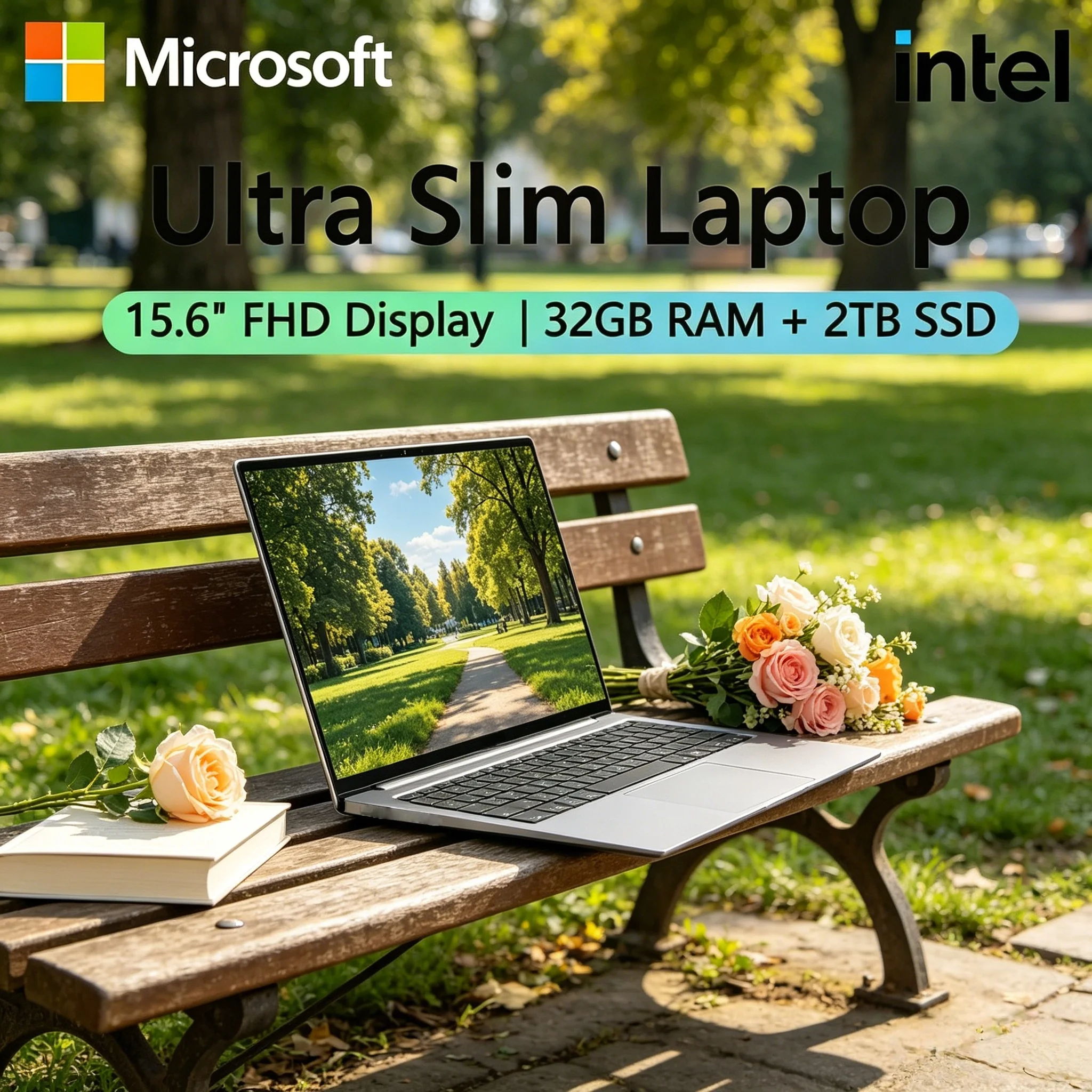 15,6-дюймовый ультратонкий ноутбук Intel Core I9-9880H, Windows 11, 32 ГБ оперативной памяти DDR4, 2 ТБ SSD, портативный игровой/офисный ноутбук
