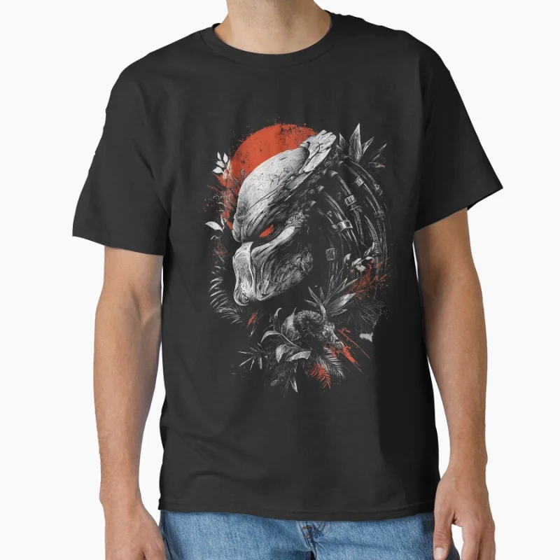

Predator Yautja Hunter Alien Warrior 80s Retro Horror movie Predators The Jungle Hunters Gift T shirt large size Tops S-6XL