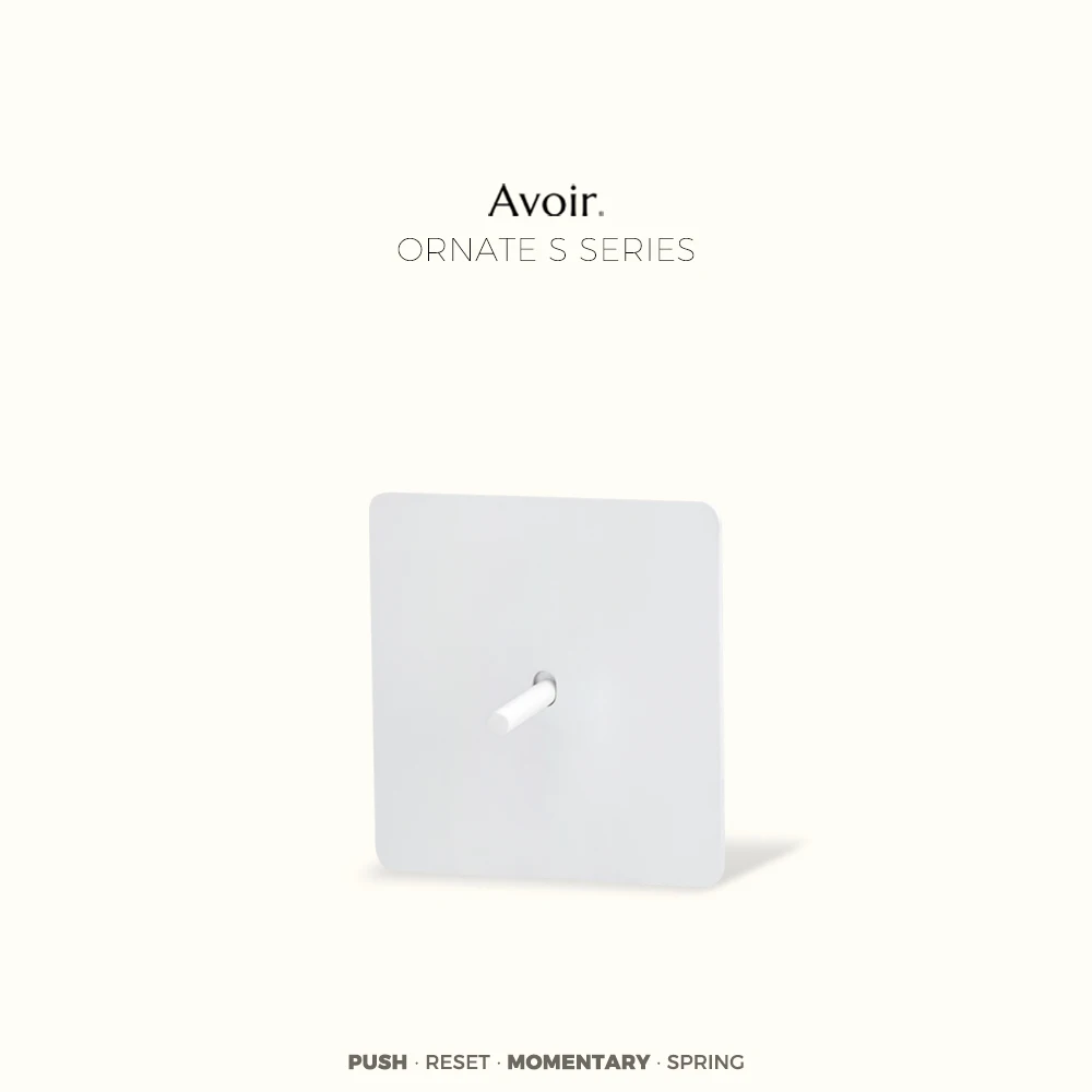 

Avoir Vintage Momentary Switch White Brass Lever Spring Switch Wall Outlet Usb Type C Dimmer Switches Light 86 Type Push Button