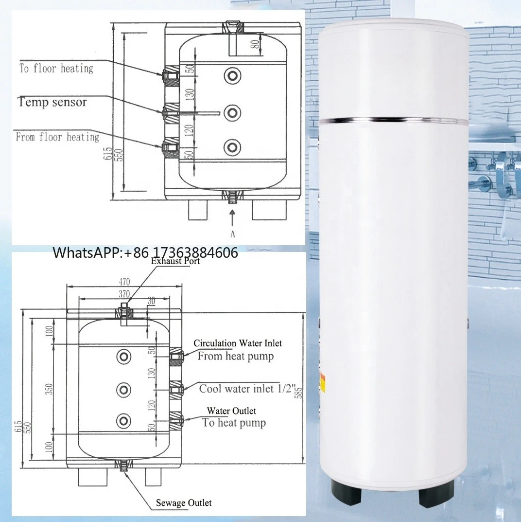 

2026 hot selling100L 150L 200L House Heating Chilling System HVAC SUS304 Liner Hot Water Storage Buffer Tank