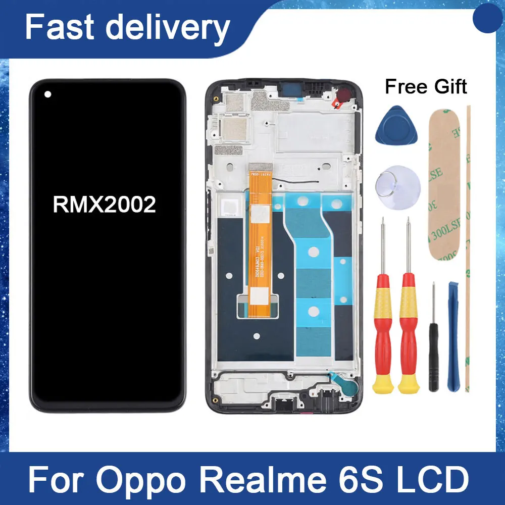 

AiNiCole For Realme 6S LCD RMX2002 LCD Display Touch Screen Digitizer Assembly Replacement Parts for realme 6s lcd