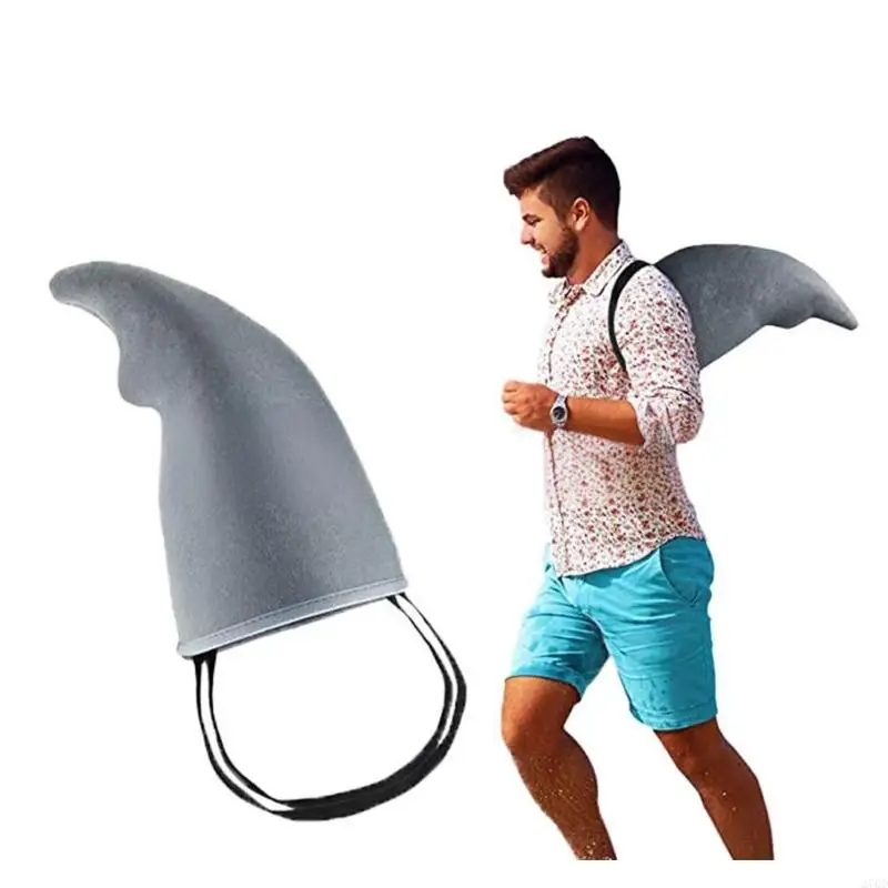 270D Shark Fin Costume Gray Shark Costume Accessories with Easy to Wear Halloween Cosplay Costume Photo Props for Women Men