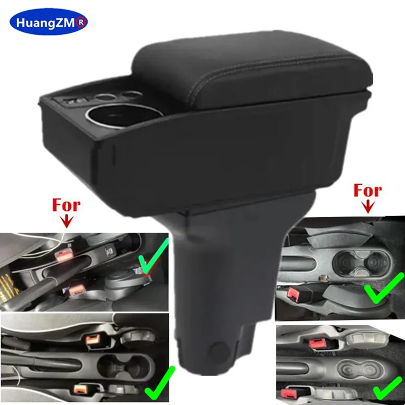 For Fiat 500 500c Armrest Box For Fiat CRONOS Car Armrest Box Storage Box USB Port Cup Holder Dedicated Retrofit Car Accessories
