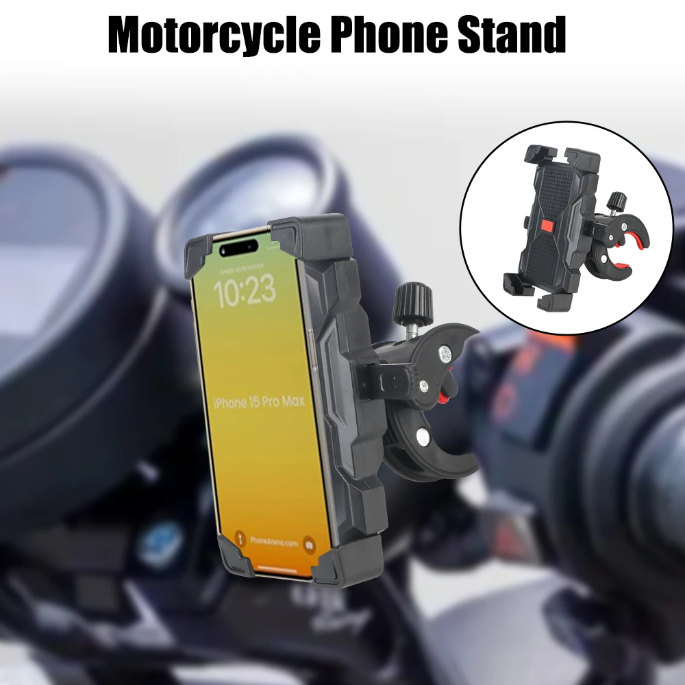 

Support 360° Rotating Bicycle Motorcycle Phone Holder GPS Navigation Support Adjustable for iPhone Samsung Huawei Automatic Lock