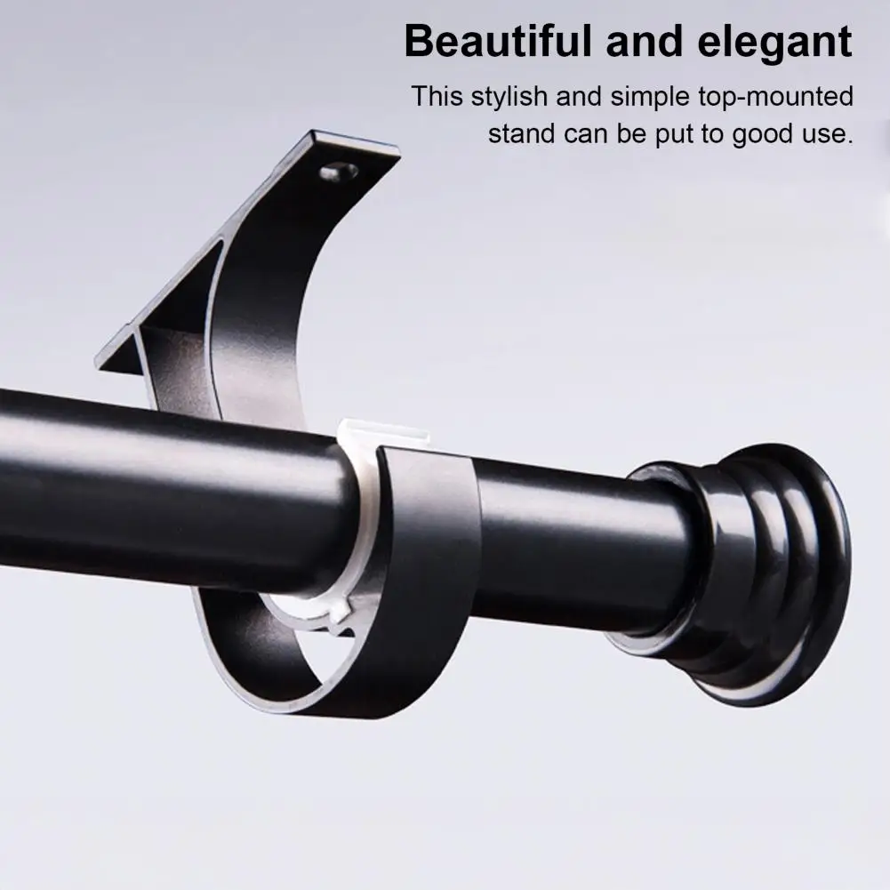 Easy-install Curtain Rod Holder Durable Curtain Rod Holder Heavy Duty Metal Curtain Rod Holders for 28mm Rods Wall for Bathroom