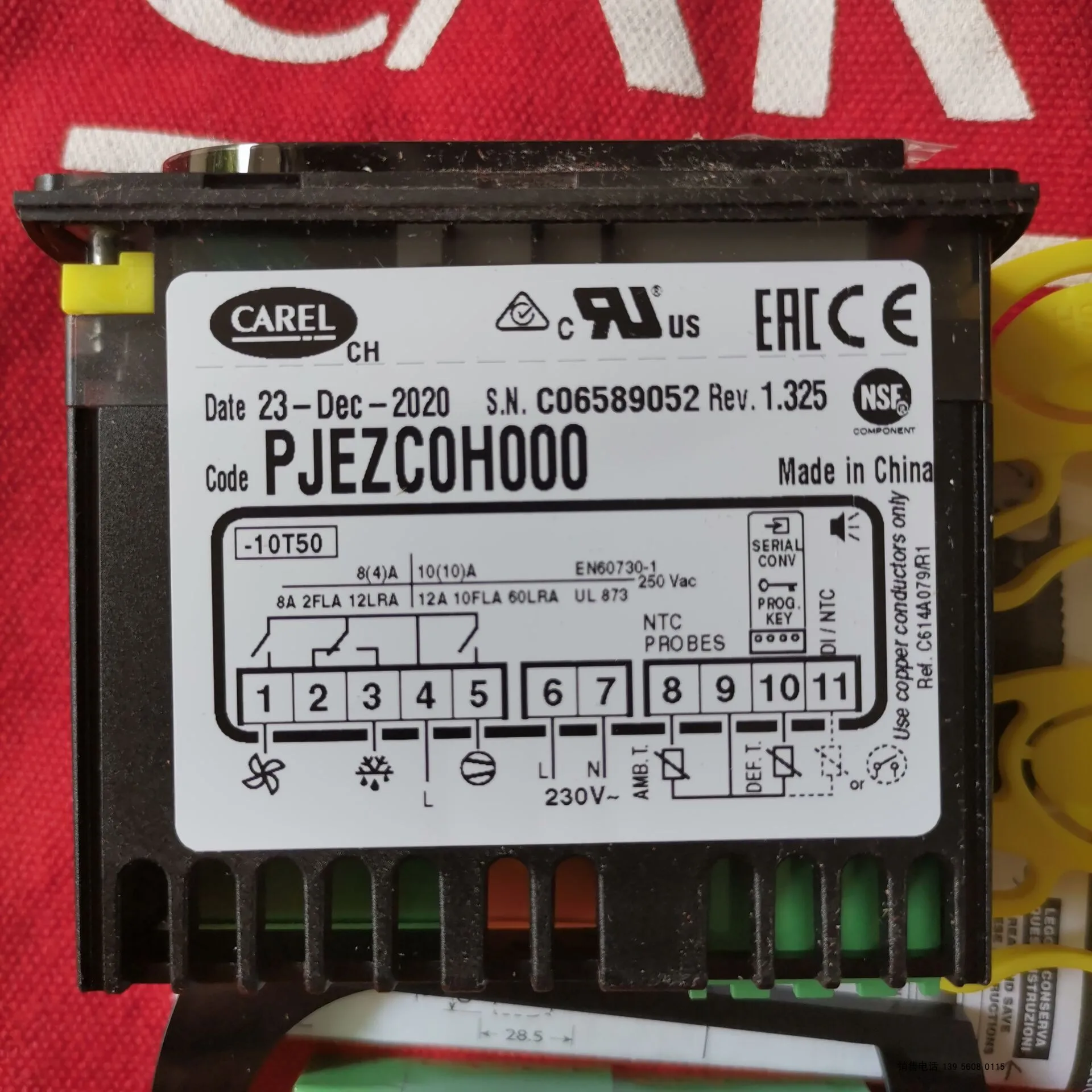 nuovo-originale-carel-serie-easy-pjezc0h000-controllore-di-temperatura-con-tre-uscite-per-congelamento-e-sbrinamento-pjezcohooo