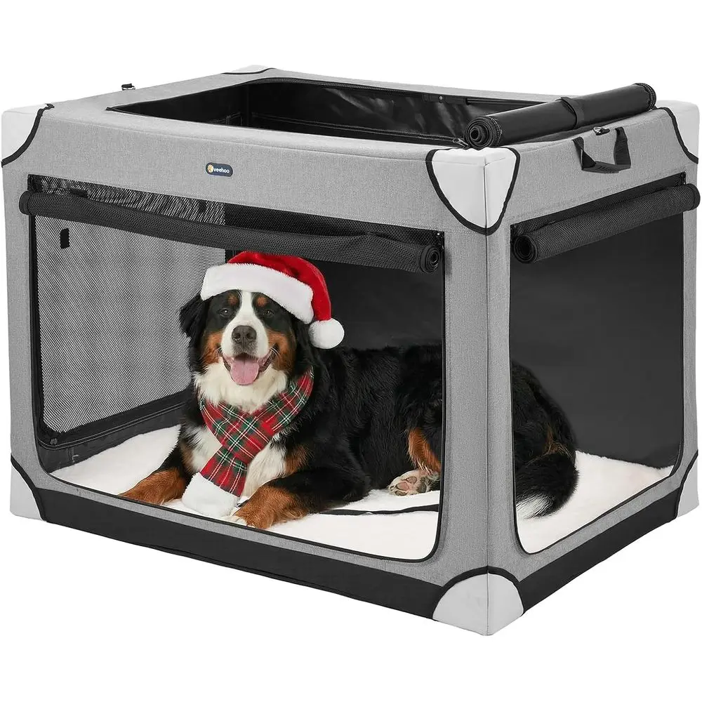 

Портативная переносная клетка для собак 42 дюйма с 4-мя сетчатыми окнами-дверцами для путешествий на природе