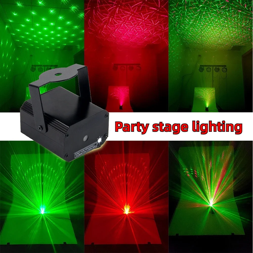 Mini Voice control Stage Light DJ KTV Disco Lamp Projector Gypsophila Laser Lights Flash For Christmas Party Wedding Bar