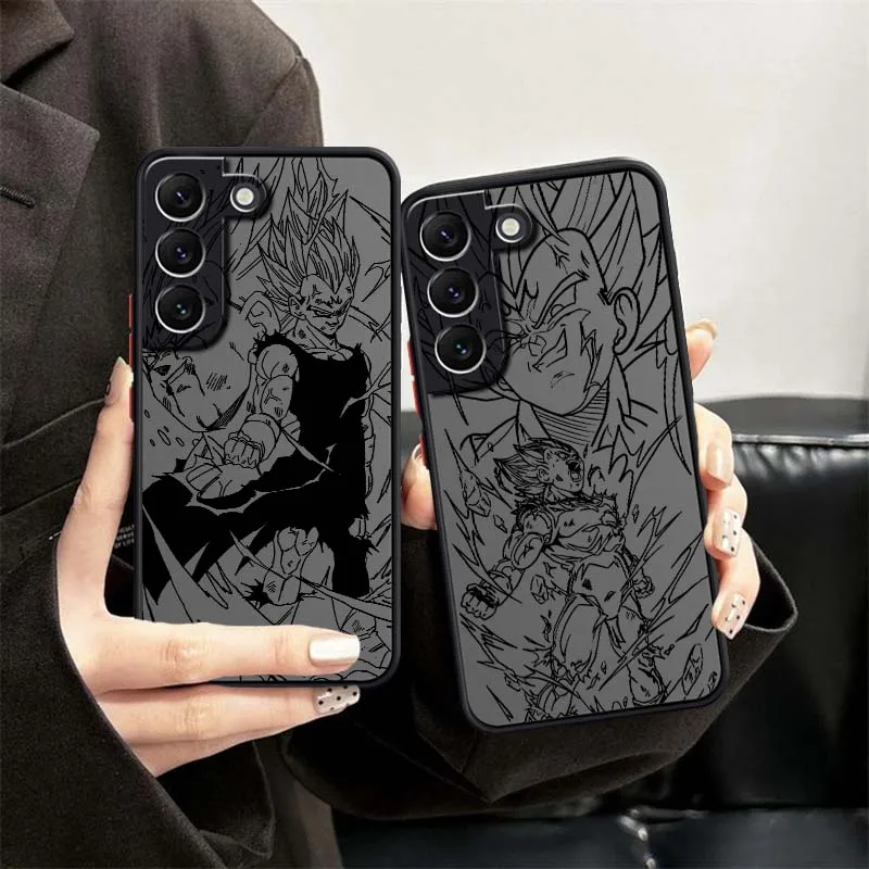 

Simple Styl Dragon Ball For Samsung S25 S24 S23 S22 S21 S20 S10 S9 Ultra Plus Edge FE 5G Frosted Translucent Phone Case