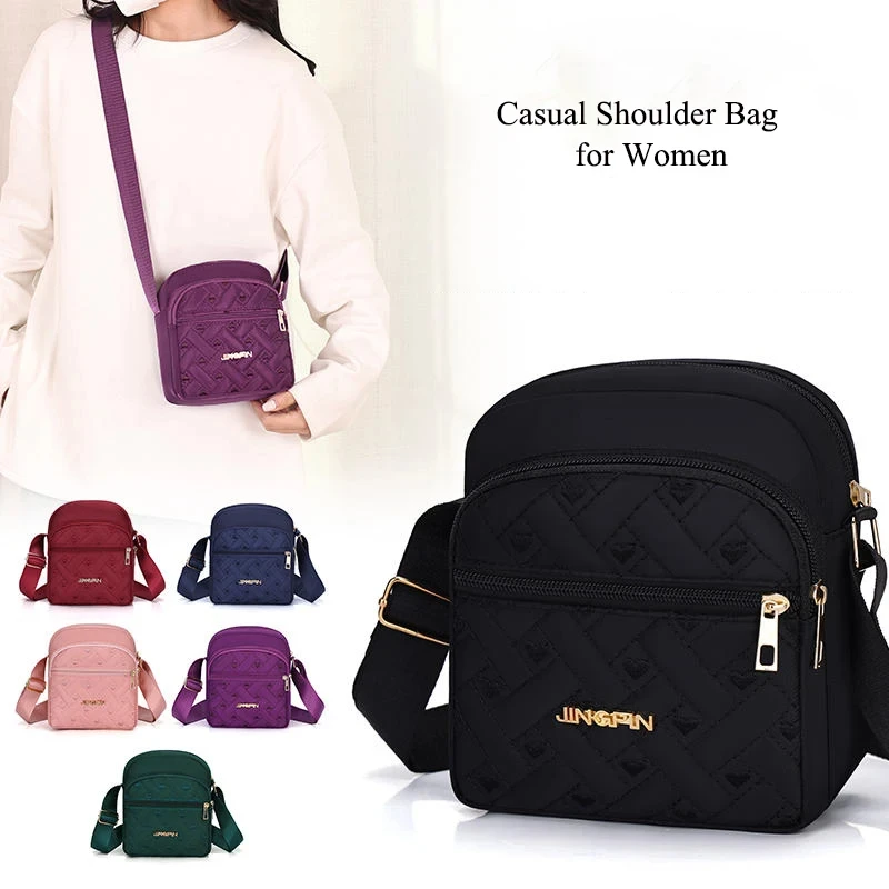 Damska torba na telefon komórkowy Mini Nylon Crossbody Telefon komórkowy Gotówka Damska torba Portfel Portmonetka Torba na ramię Wodoodporna na co dzień — zdjęcie 3