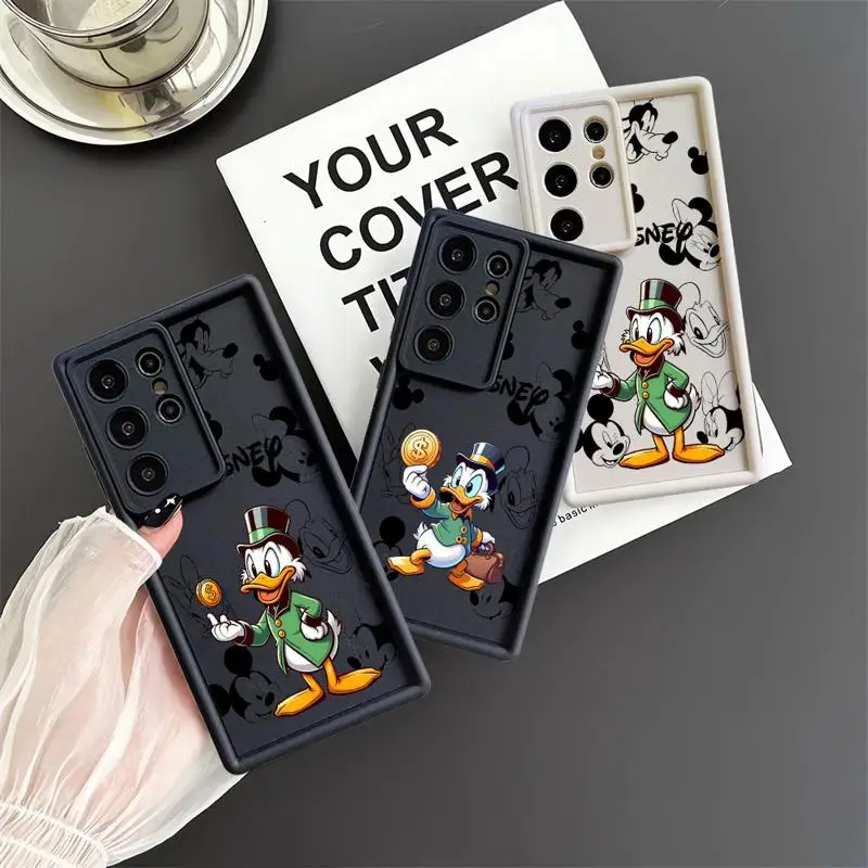 Donald Duck Disney Case For Samsung S23 S24 S22 Ultra S20 FE S21 Plus Angel Eye Ladder Shockproof Phone Cover Silicone Shell