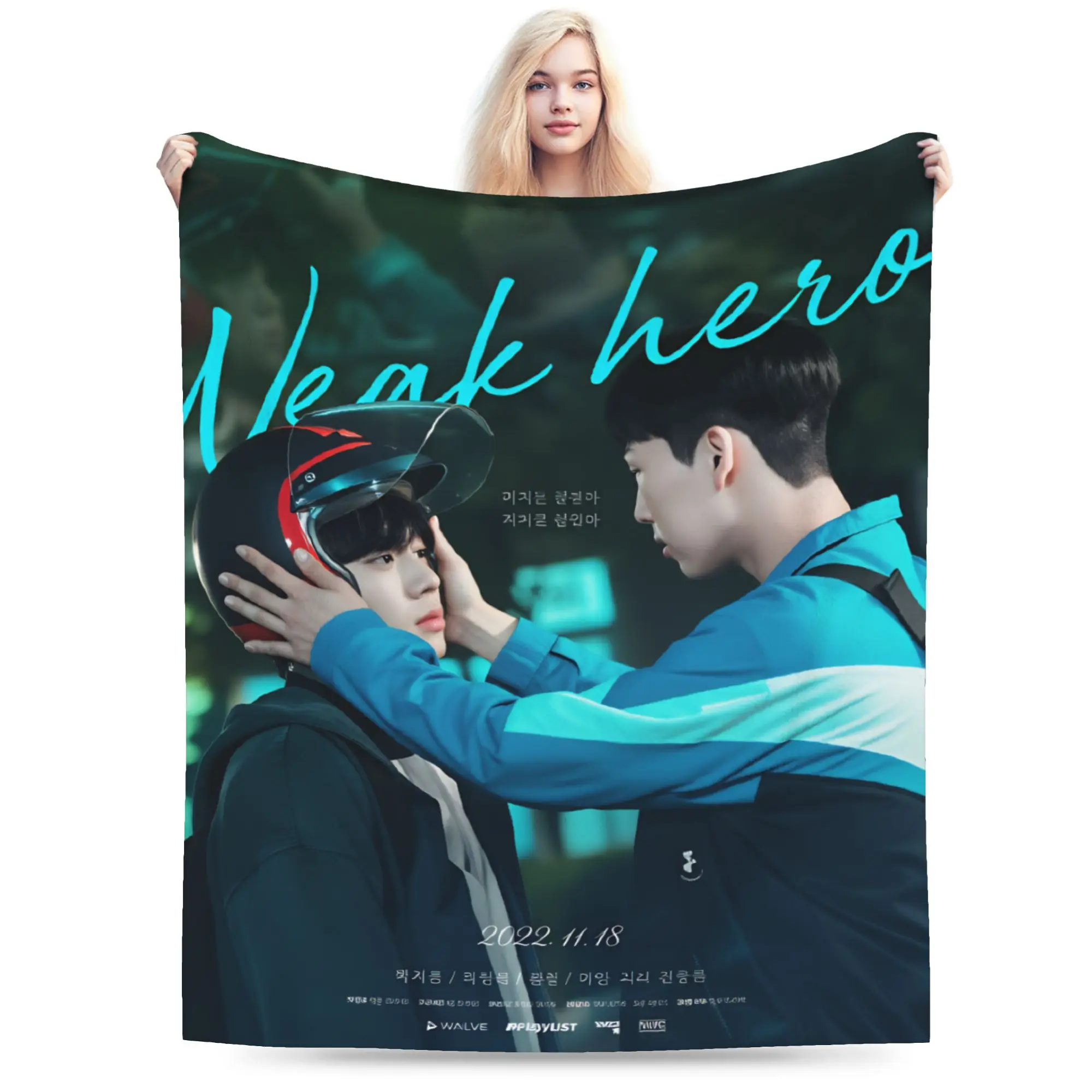 

Weak Hero Korean Tv Series Flannel Blanket Winter Soft Warm Throw Blanket for Boy Girl Home Decor Funny Bedspread Sofa Bed Cover