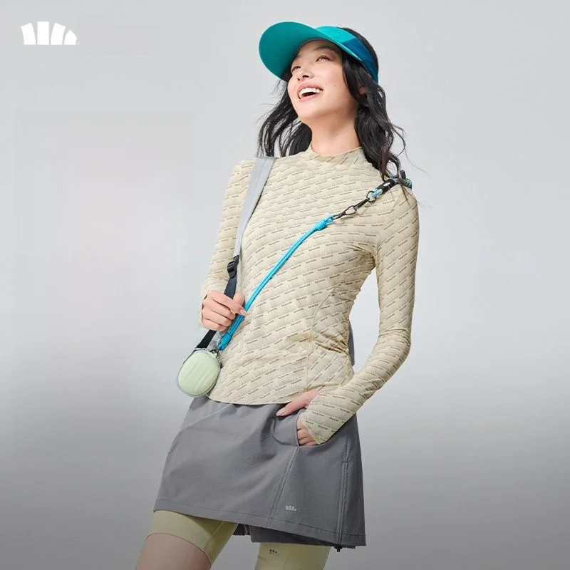 

Легкая дышащая футболка для бега с защитой от УФ-излучения AL032, облегающий крой, круглый вырез, длинный рукав, полиэстер.