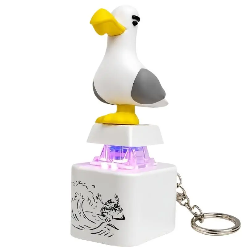Brelok z przyciskiem typu clicker w kształcie szronika z dźwiękiem LED, wytrzymała zabawka antystresowa do relaksacji podczas pauzy w klasie. — zdjęcie produktu 7
