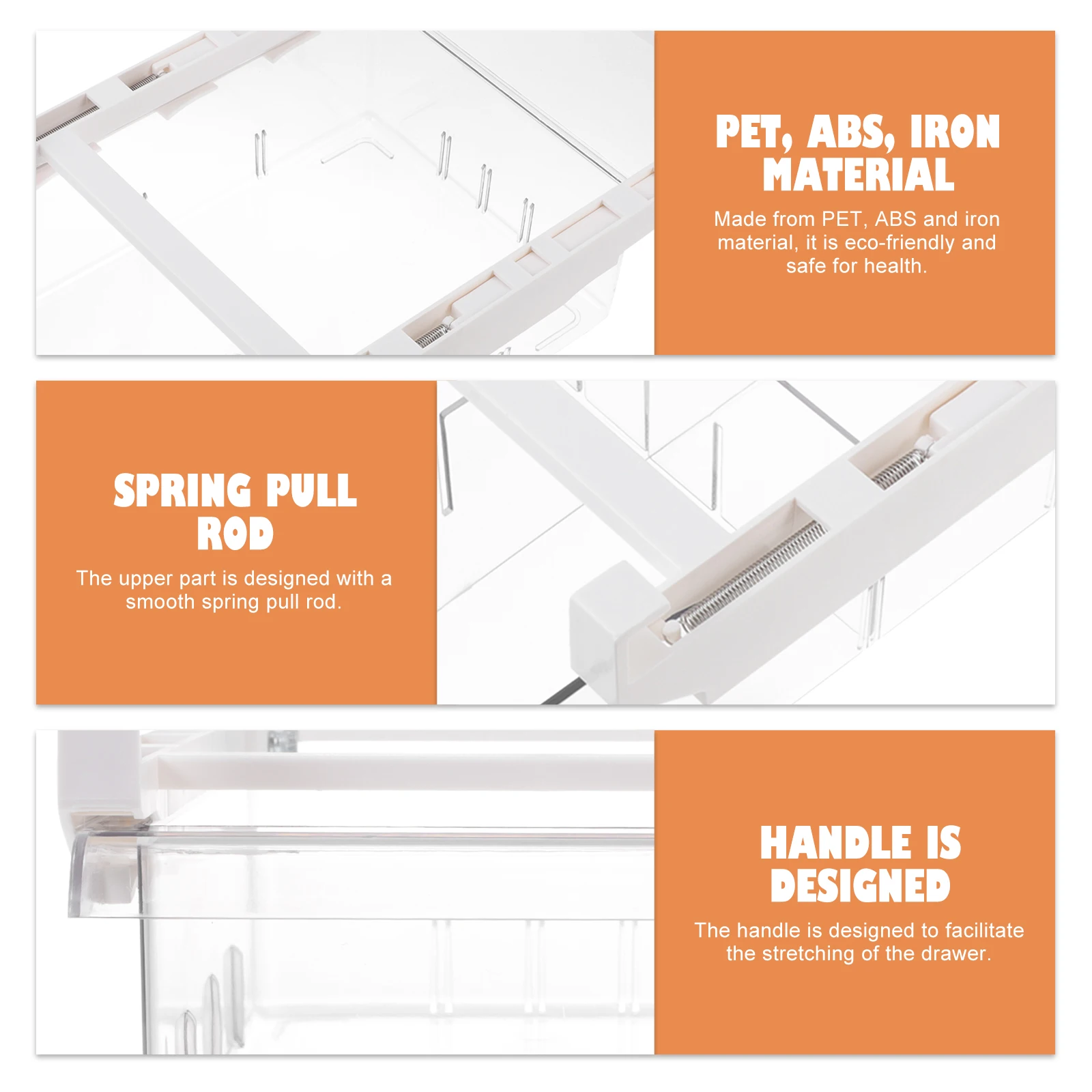 

Retractable Storage Box Large Capacity Eco Friendly Fridge Vegetable Preservation Plastic Household Food Box Easy Access ganized