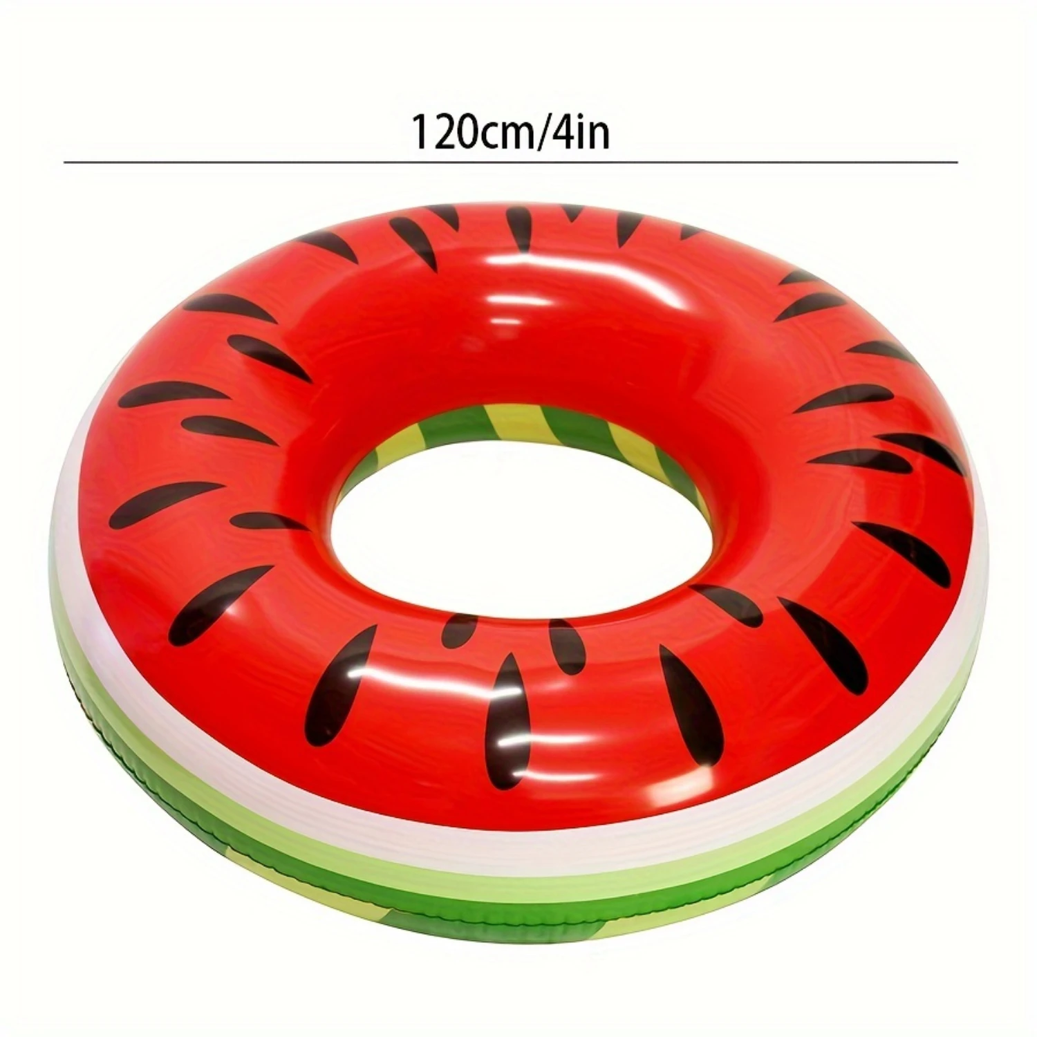 Giant 4ft Inflatable Watermelon Pool Loop Float - Fun Summer Swim Ring - Summer Leisure Raft