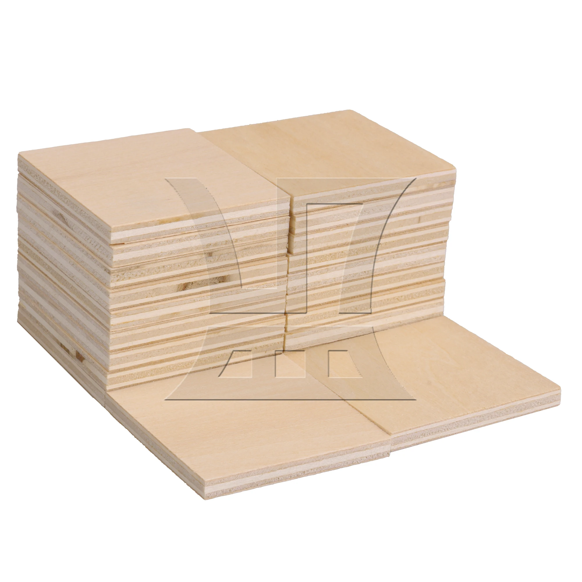 

BQLZR 200pcs Wooden Logs Square Wood Chips 50mmx50mm Smooth Edge Cutting Edge