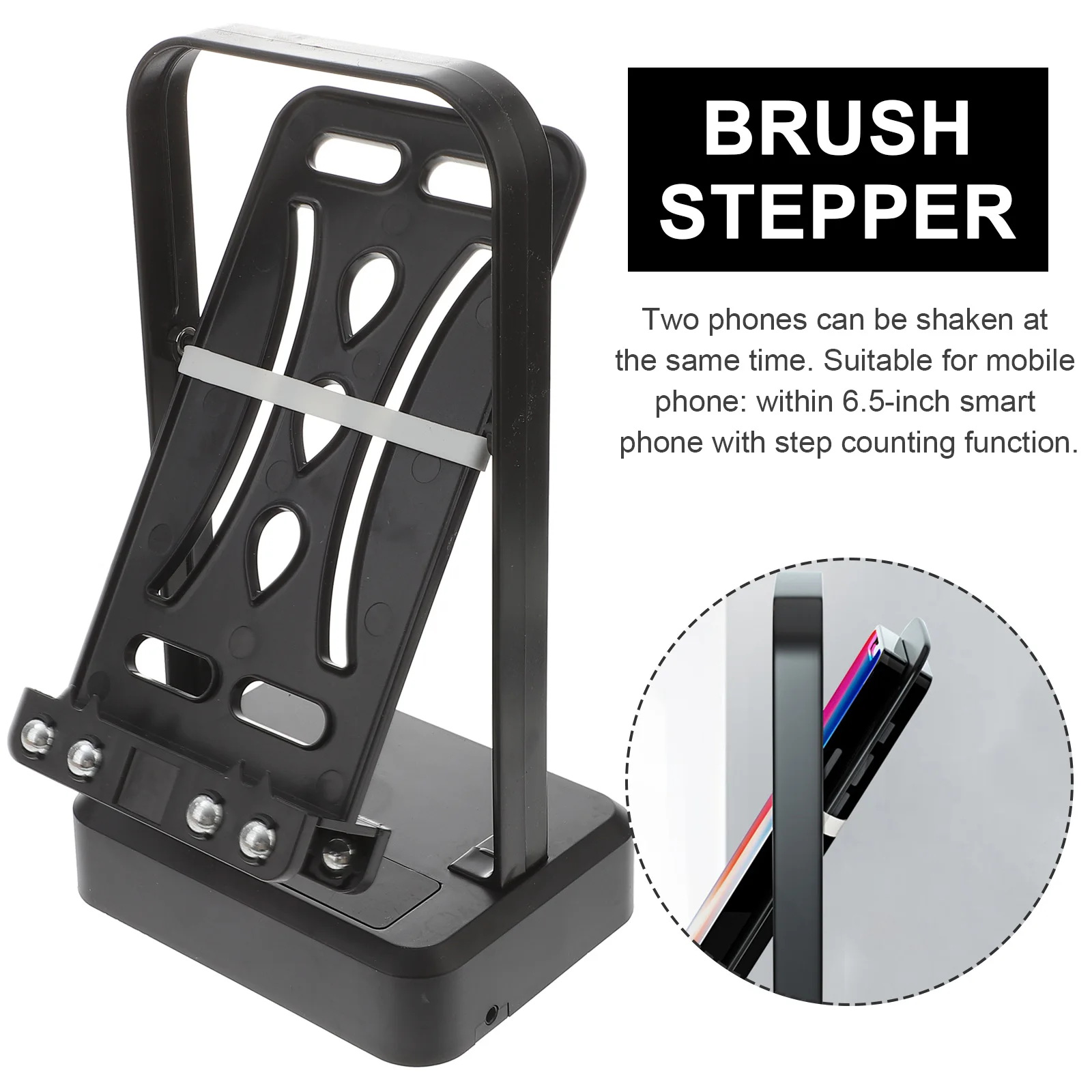 

Automatic Pedometer for Phone within 6 5 Inch Mute Stepper Practical Wiggle Bracket Black Easy Use Step Counting PHONE Wiggler