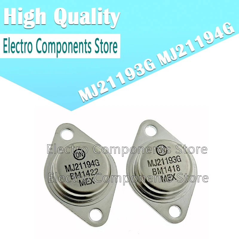 MJ21193G MJ21194G Power Transistor 16A 250V TO-3 Darlington Bipolar Audio High Power Transistor