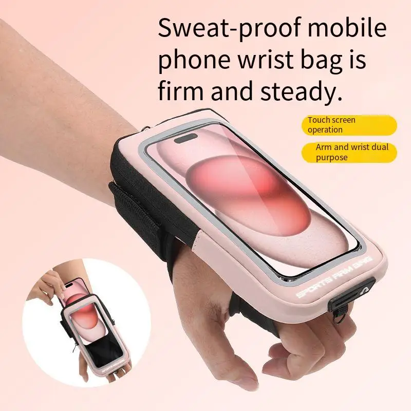 Touchable Phone Arm Bands Arm/Wrist/shoulder 7inch Unisex Cell Phone Armbands Elastic Multicolor Storage Bag Wristbands Carrier