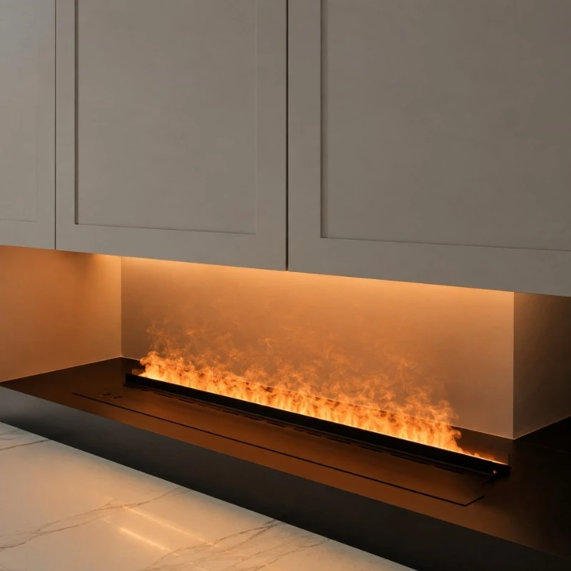 WOFAID Smart 6D Holographic Mist Fireplace WiFi Bluetooth Control White Noise Humidifier with Crackling Sound Effects Home Decor