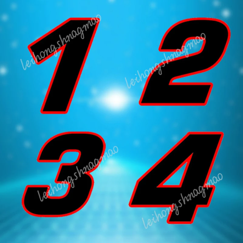 

Creative Car Number Stickers Track Driver Team Number Stickers External Accessories Motorcycle Helmets Vinyl Stickers