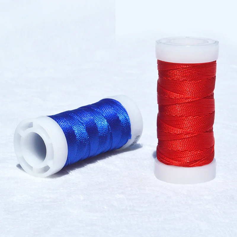 Multi-stranded hand-woven tower thread, fringed tassel thread, nylon shiny ice silk thread, colored bracelet, red rope