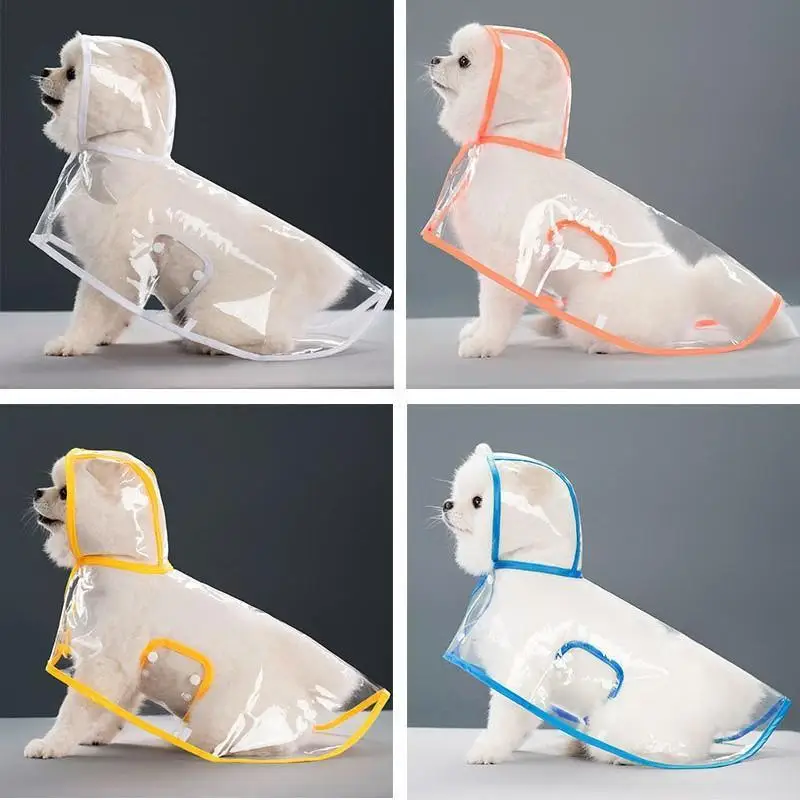{}XS/4XL Pet Raincoat Transparent Dog Raincoat Waterproof And Windproof Pet Clothing Large Dog Pet Dog Dog Costume