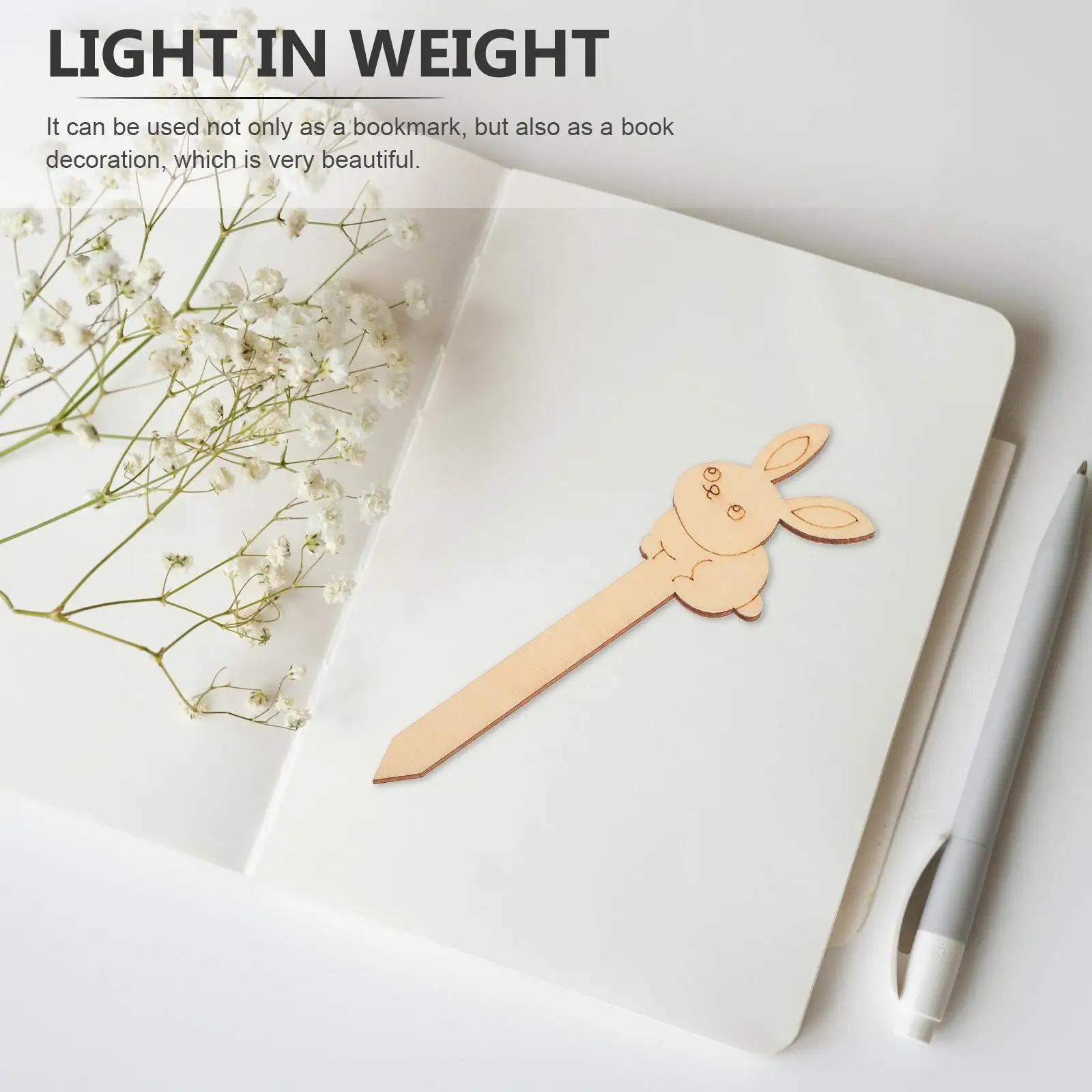 10 шт. деревянные закладки в форме пасхального кролика, декоративные книжные бирки ручной работы для студентов, читателей, учителей, подарки