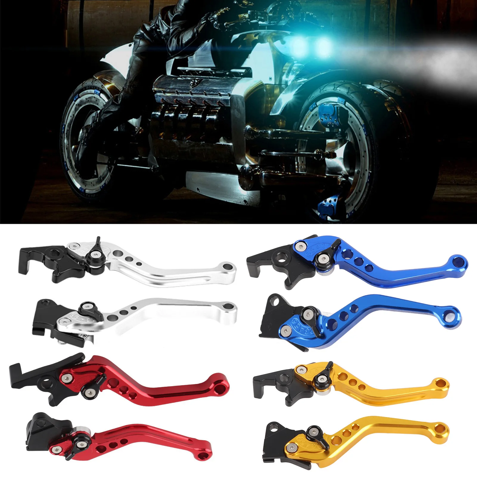 

Ручка тормозного рычага Тормозной рычаг Ручка тормозного рычага Пара алюминиевых ручек с ЧПУ для мотоцикла Барабанный тормозной рычаг