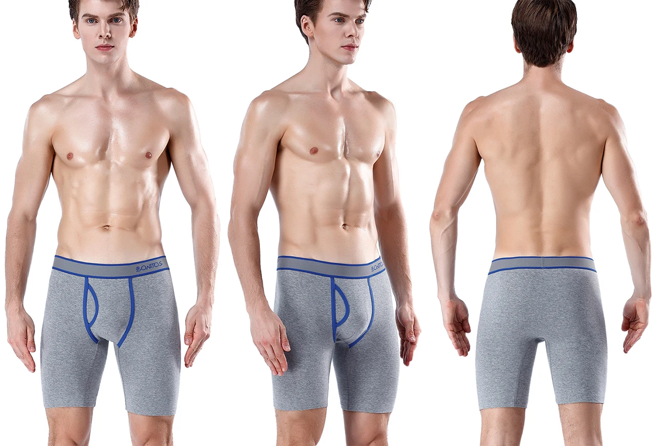 3 stücke Front Öffnung Mann Unterwäsche Baumwolle Schlüpfer der Männer Drucken Herren Boxer Shorts Familie Sexy Männliche Unterhose Sport – Detail 7