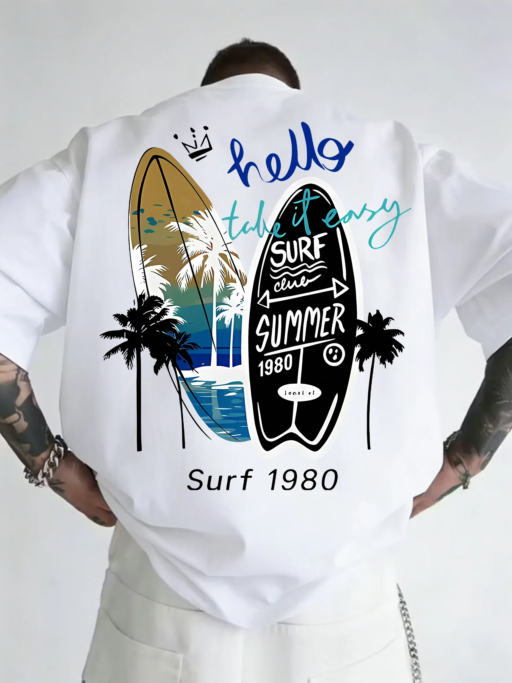 Retro Surfing Men's and Women's T-shirt 