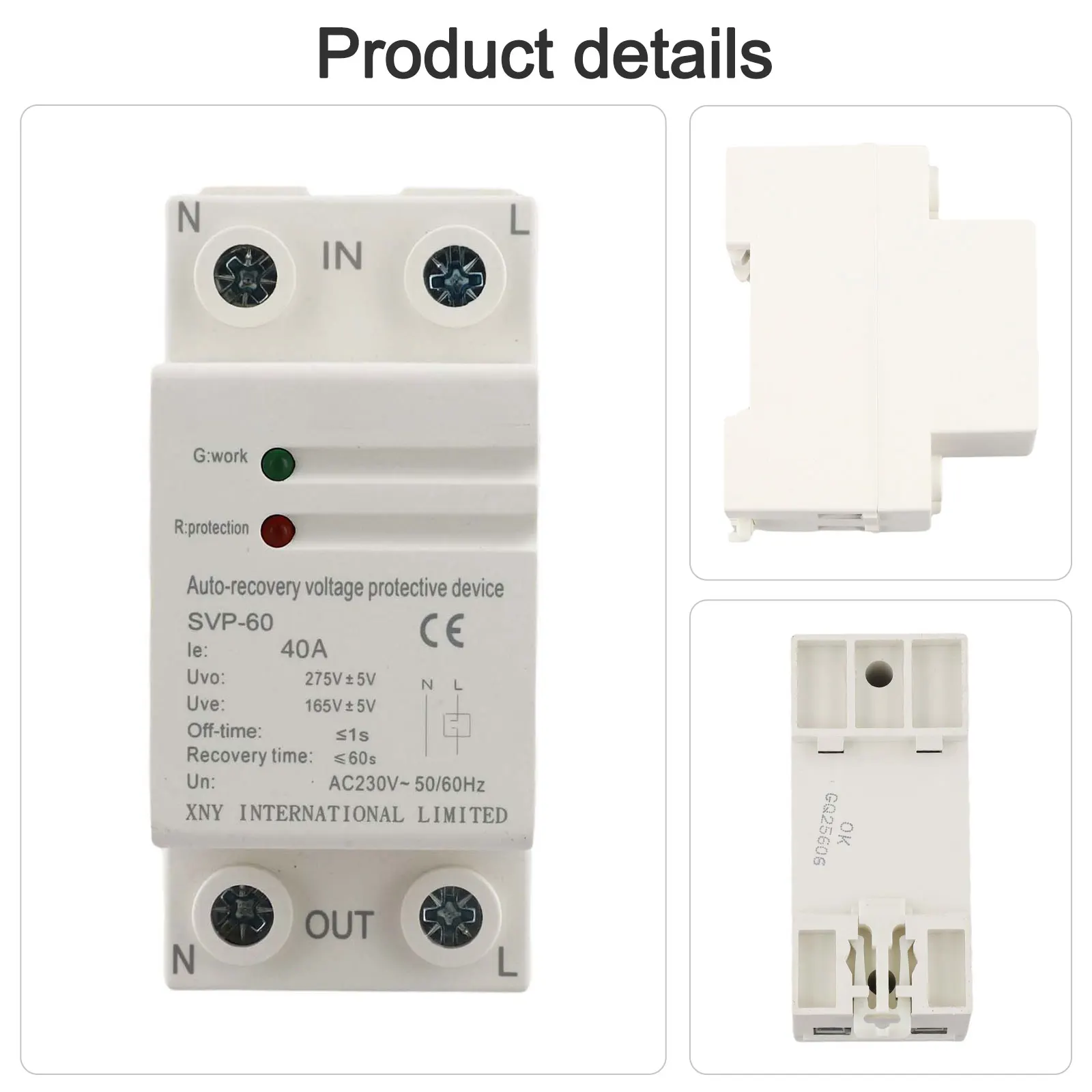 Energy Efficient Device Current Protector As Shown 70A Current Rating Instantaneous Cut-off Long Mechanical Lifespan
