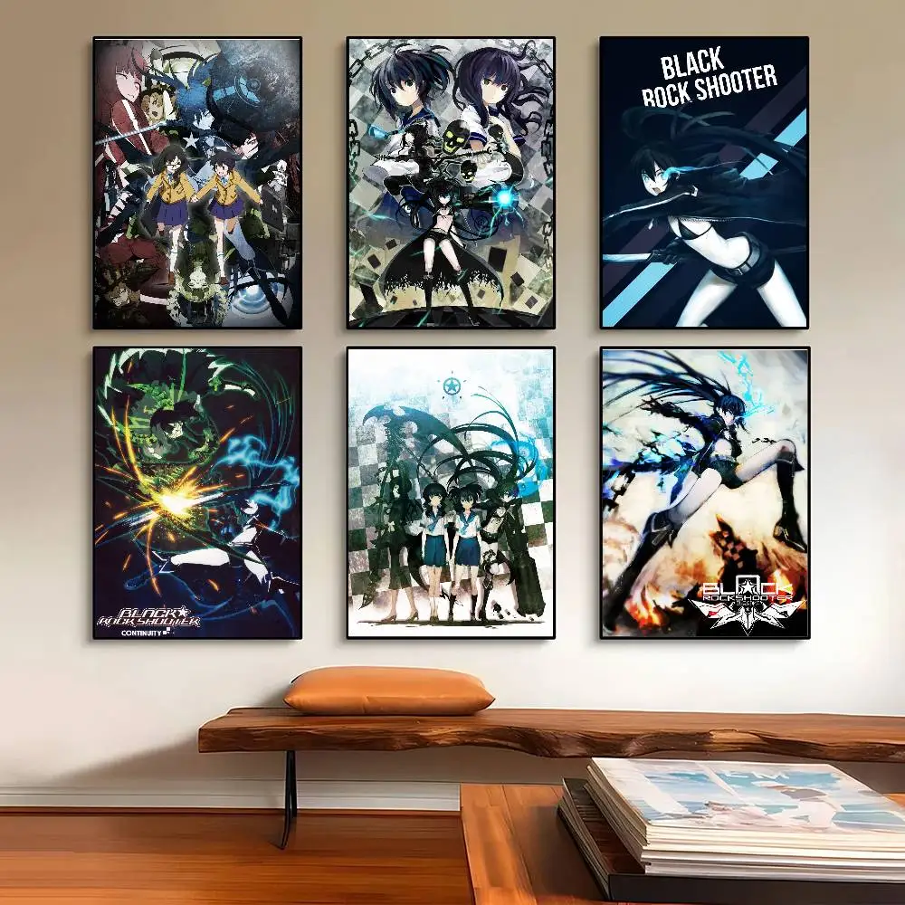 Anime BLACK R-ROCK SHOOTER Poster Wall Art Home Decor Room Decor Digital Painting Living Room Restaurant Kitchen Art