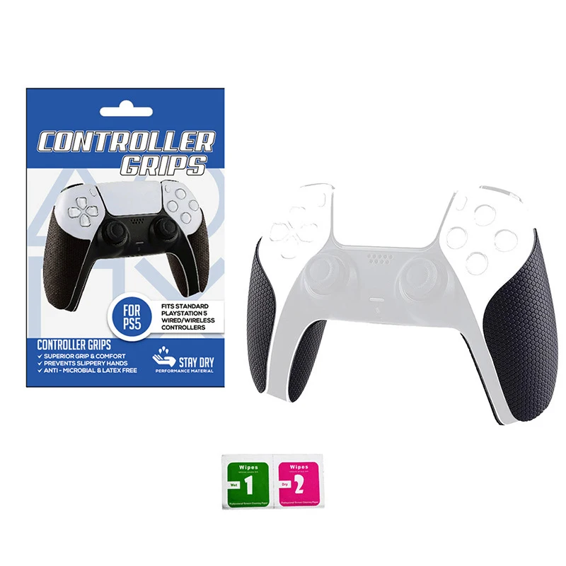 Professional Textured Soft Rubber Handle Grips for 5 PS5 Controller Improve Grip and Comfort for DualSense