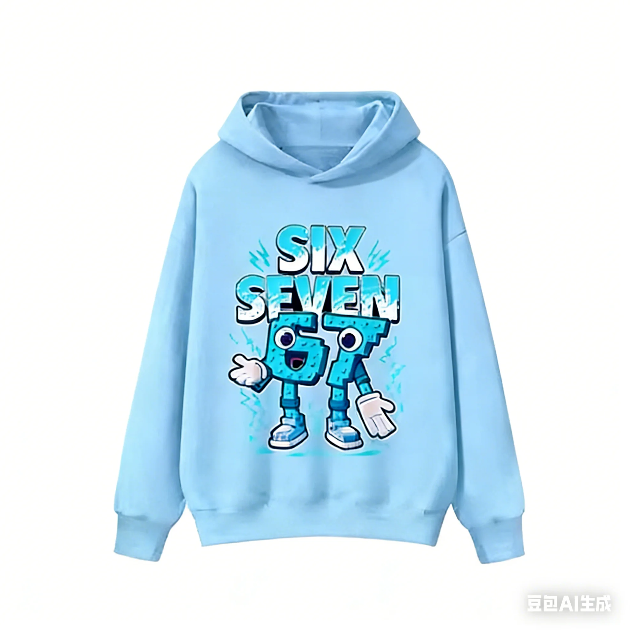 67 Six Seven Kapuzenpullover, 3–12 Jahre, lustiger Grafik-Pullover für Mädchen und Jungen, Fleece, lässig, sportlich, für Kinder, Herbst-Kapuzenpullover, lässiger Unisex-Sweatshirt – Detail 6
