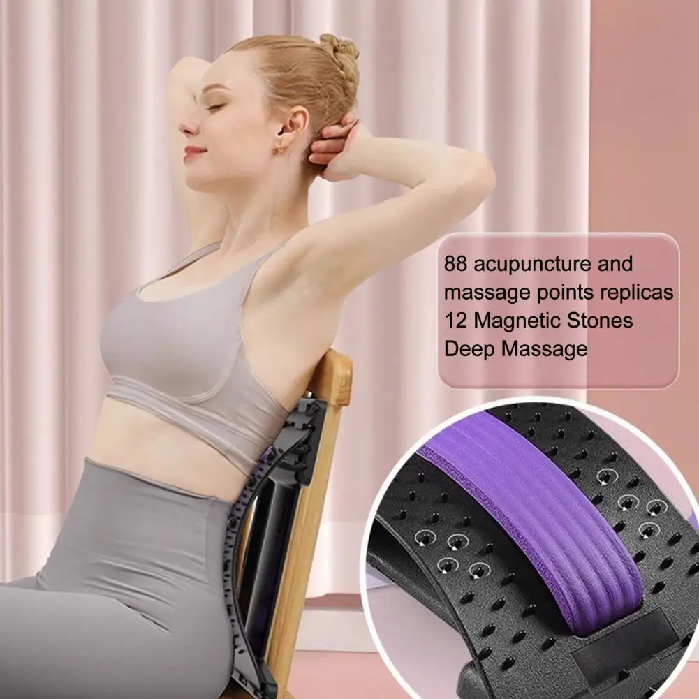 Back Massager Stretch Lumbar Support Relaxation Spine Pain Relief Vertebral Relaxer Stretches The Lower Traction Corrects Waist