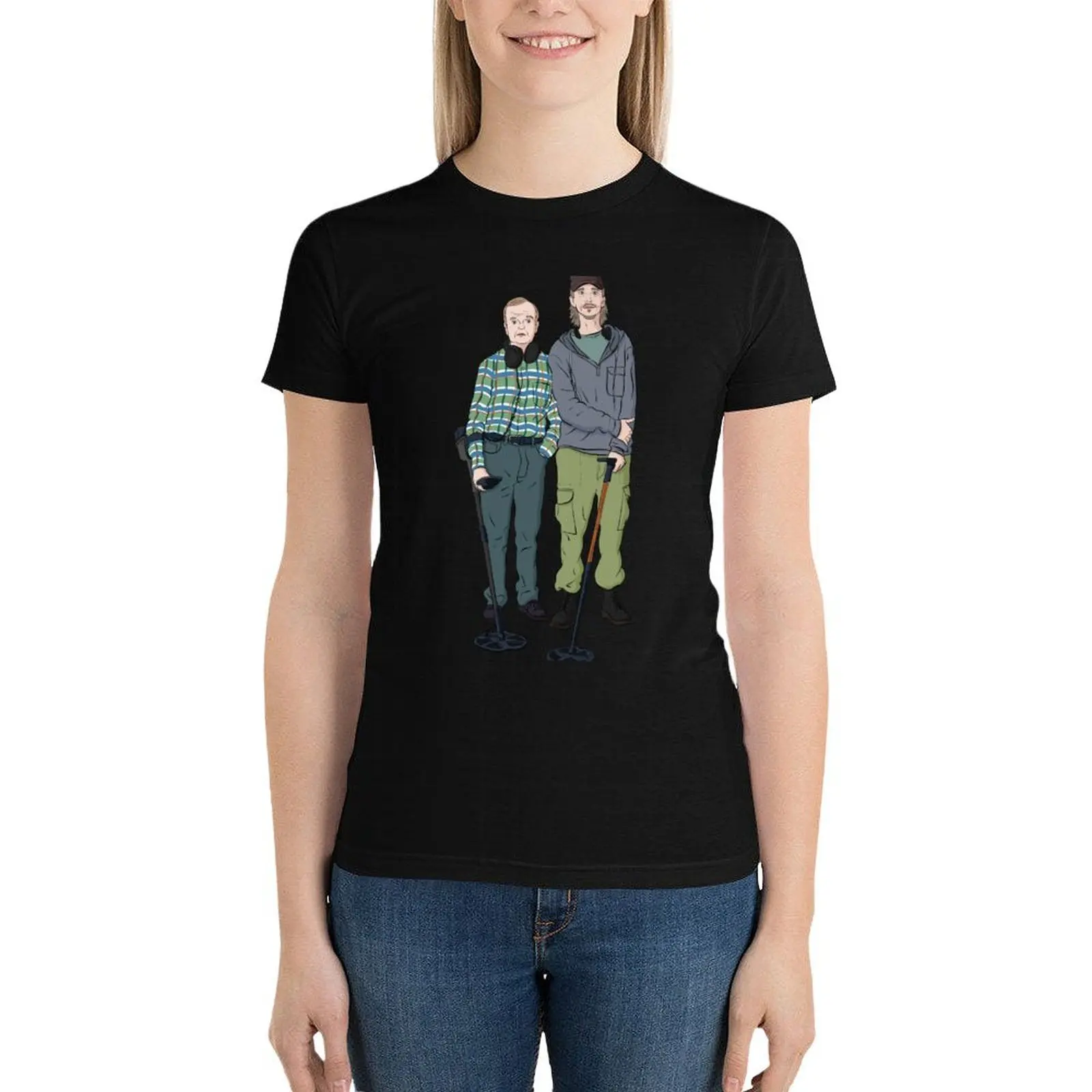 

Detectorists - Lance & Andy - DMDC Line up T-Shirt Blouse Aesthetic clothing T-shirt Women