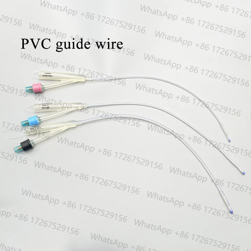 3PCS Silicone Foley Dog Catheter with Guidewire Balloon-Enhanced Canine Urinary Obstruction Relief No-Stitch Bladder Blockage
