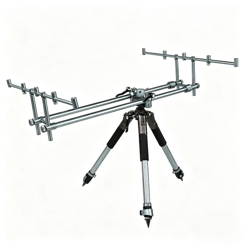 New Three Legs Stand Holder Adjustable Fish Pole Telescopic Folding Stand Bracket Carp Fishing Rod Pod