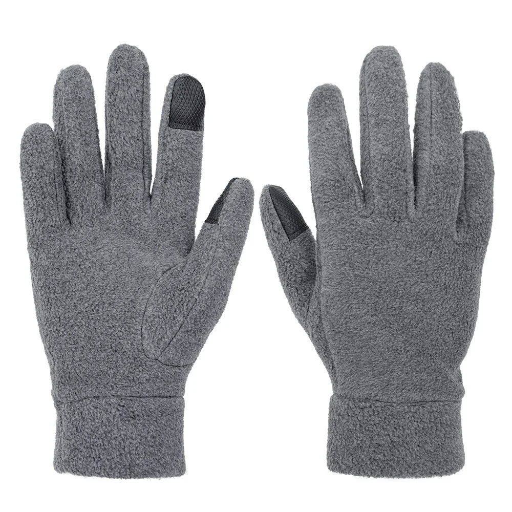 

Fashion Five Finger Full Finger Mittens Warm Windproof Thin Fleece Gloves Touchscreen Soft Cycling Gloves Men