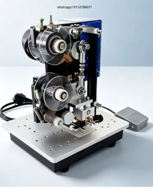 Semi Automatic Hot Stamping Ribbon Coding Machine For Printing Expiry Date Batch Number On Foil Pouch