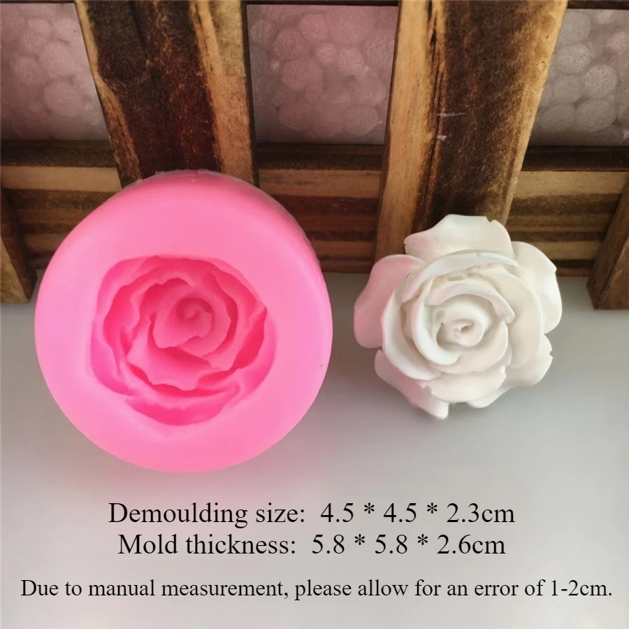 1pc Cake Molds Rose Shape Silicone Molds DIY 3D Giant Fondant Chocolate Soap Cryogenic Candle Decoration Flip Cake Baking Tools