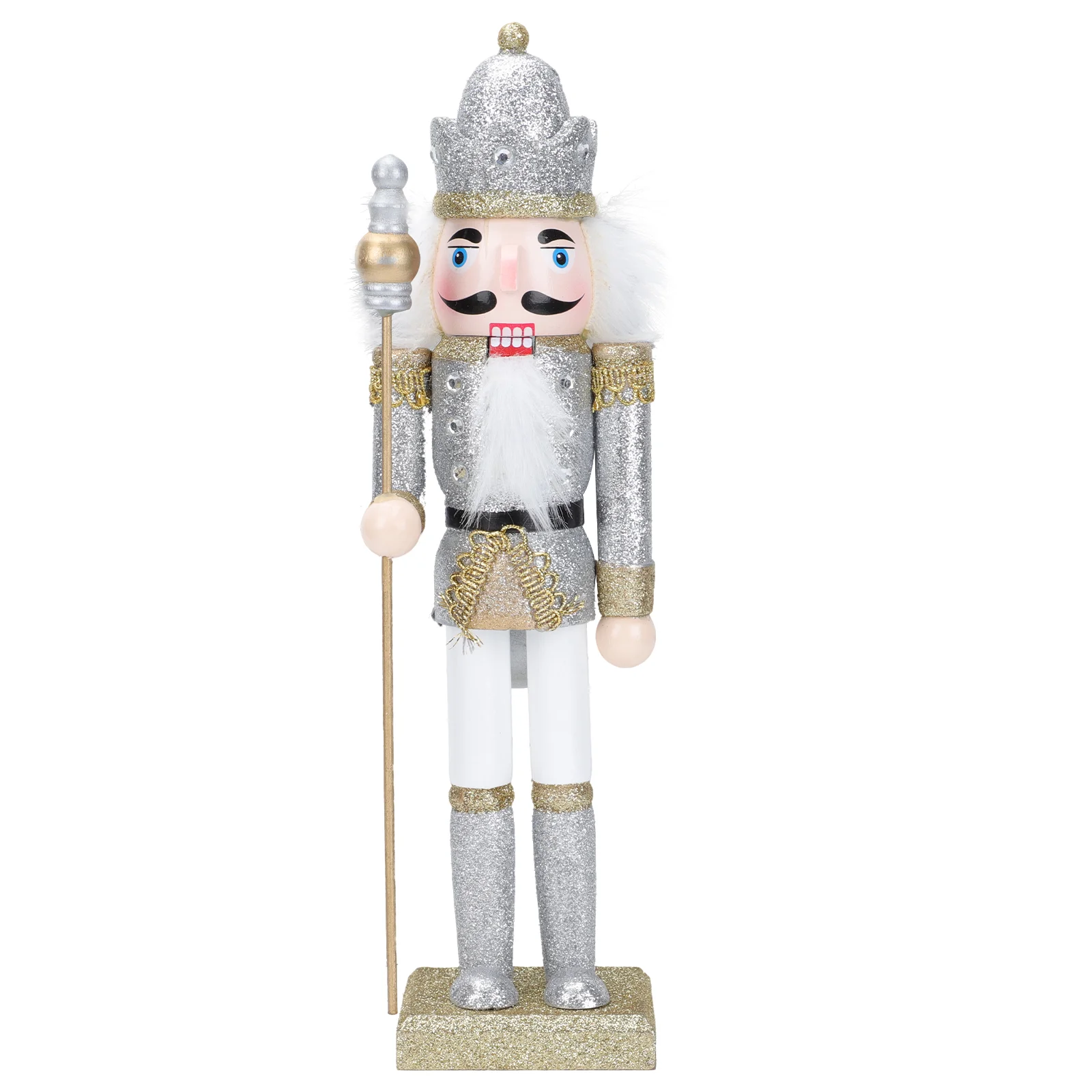 

Nutcracker Walnut Soldier Decor Wooden Desktop Ornament Dolls Puppets Crafts Baby