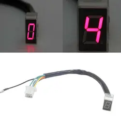 1 pc venda quente novo universal 5 engrenagens da motocicleta led digital indicador de engrenagem motocicleta display shift lever sensor