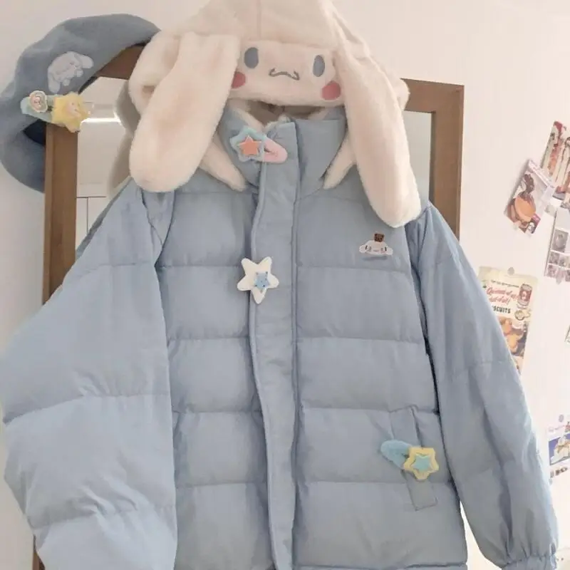Winter Korea Design Parka's met capuchon Tops Losse pluche fluwelen gevoerde katoenen jassen Casual Casaco Elegante dames Chaqueta Abrigo