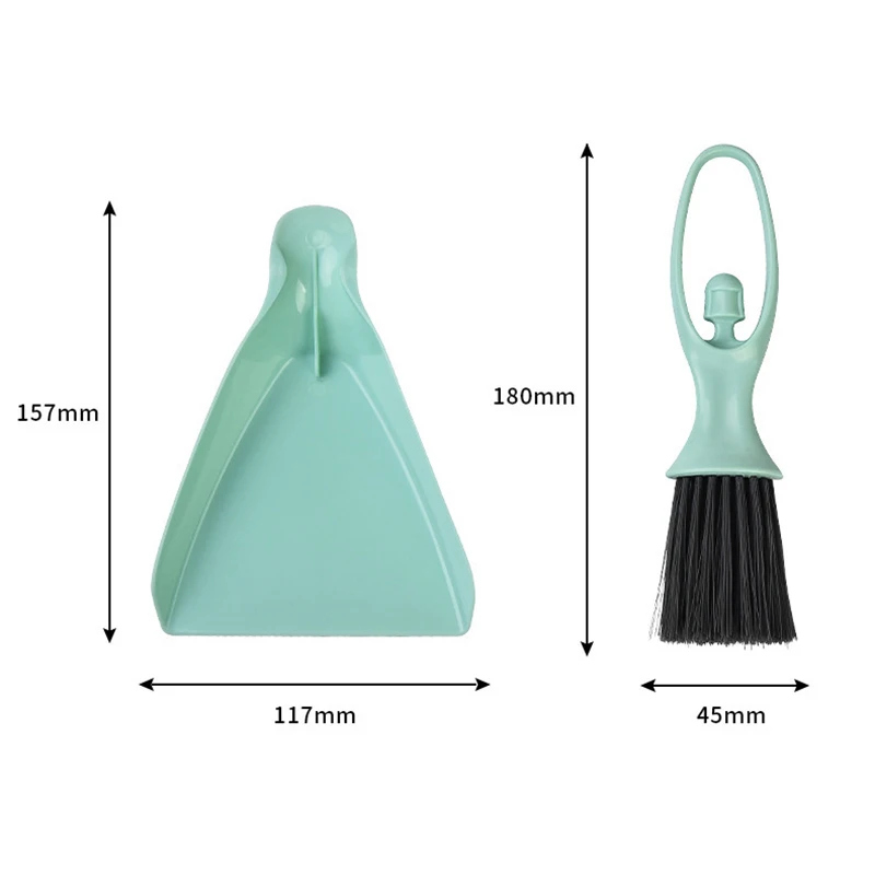 Mini Broom Dustpan Set Desktop Clean Brushes Table Keyboard Drawer Corner Clean Tool Household Cleaning Tools Small Gap Brush